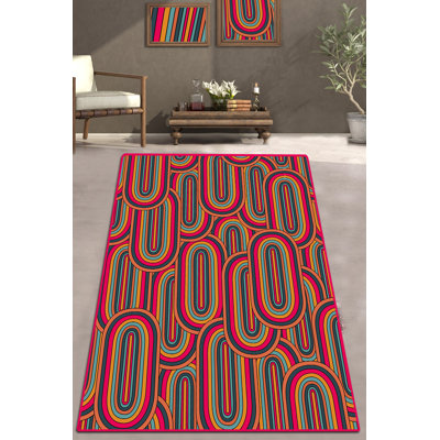 Ethlyn Abstract Shag Area Rug