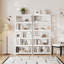 Bibliothèque 68 "H 68,9" avec tablettes de rangement ouvertes pour bureau à domicile-2059389913