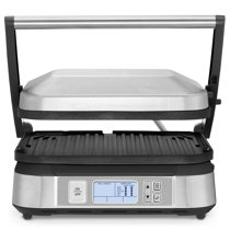 KLOUDIC Smart Indoor Grill & Air Fryer Combo, Smokeless Electric Countertop  Griddle, with Removable Non-Stick
