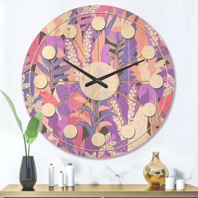 Horloge murale fantaisie en bois