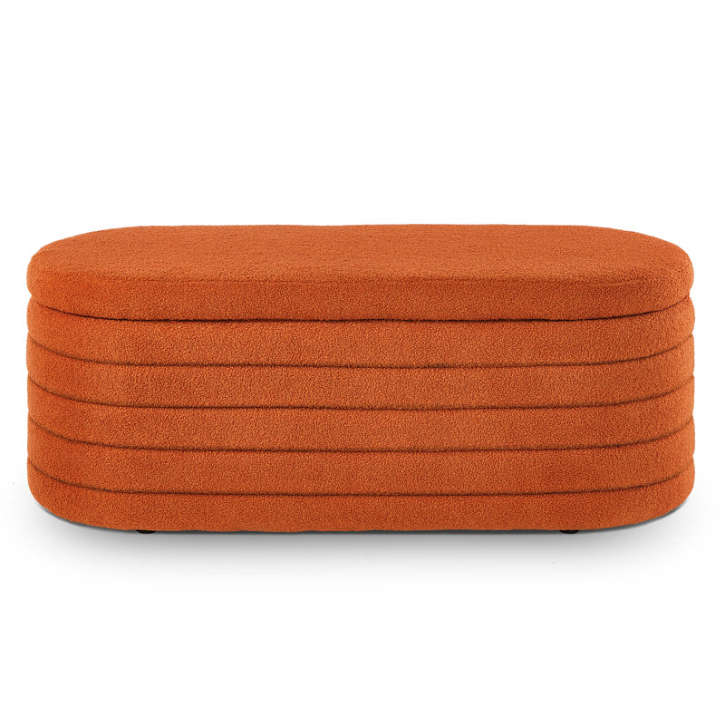 Orange Storage Bench - Withstands Heavy Loads With Ease Modern Adds A Contemporary Flair To Your Space, Orange