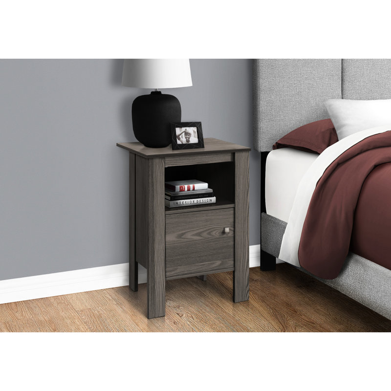 Table de chambre rustique avec stratifié gris