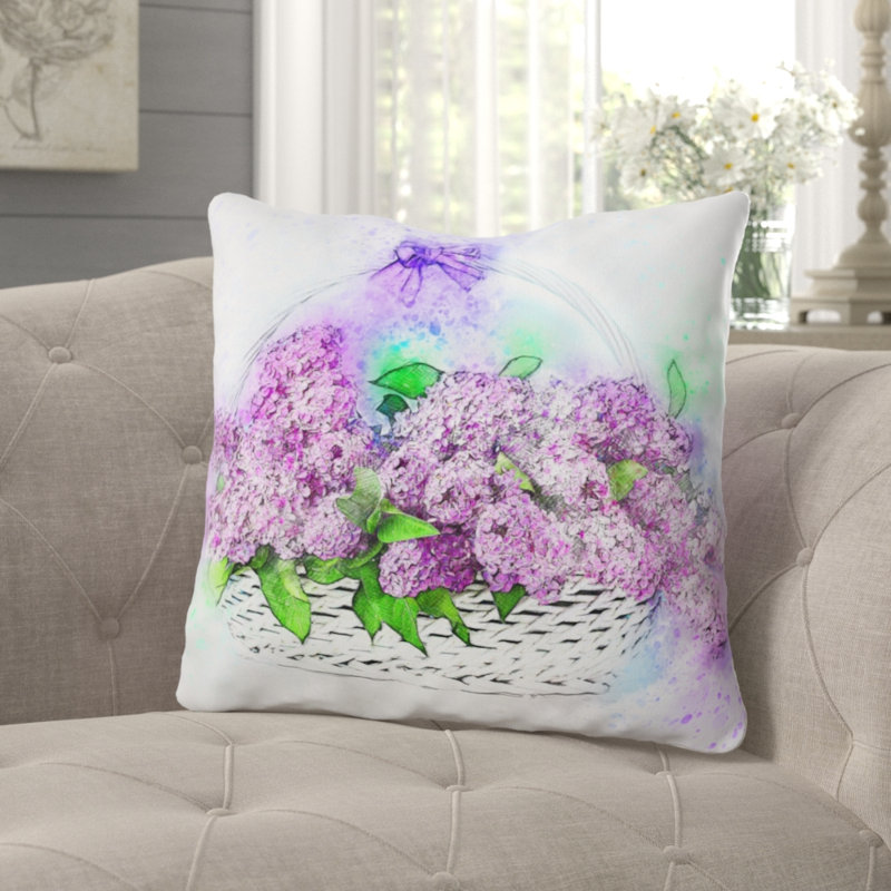 Coussin décoratif fleurs Vermehr, Intérieur, Microsuède