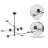 Modern 8 Light LED Black Linear Chandelier