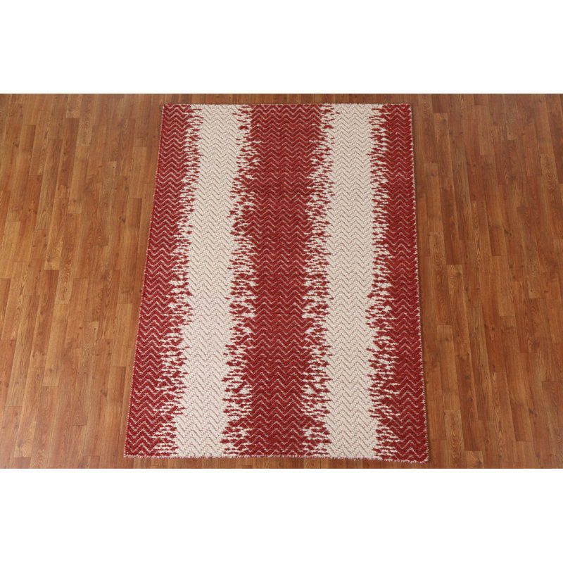 Tapis marocain à chevrons kilim 5 x 7