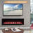 Carsten 60" 3-in-1 Electric Fireplace Insert with Adjustable Color Flames & Fire Cracking Sound-1439548254