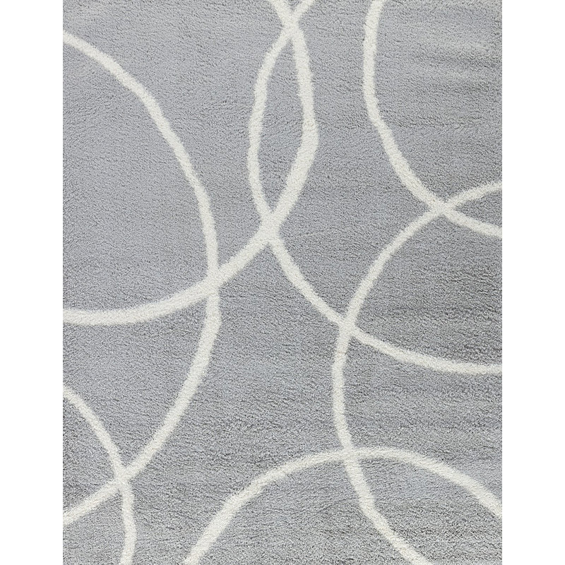 Loft Shag Grey  Shaggy Area Rug, Rectangle 7'10" x 9'10"