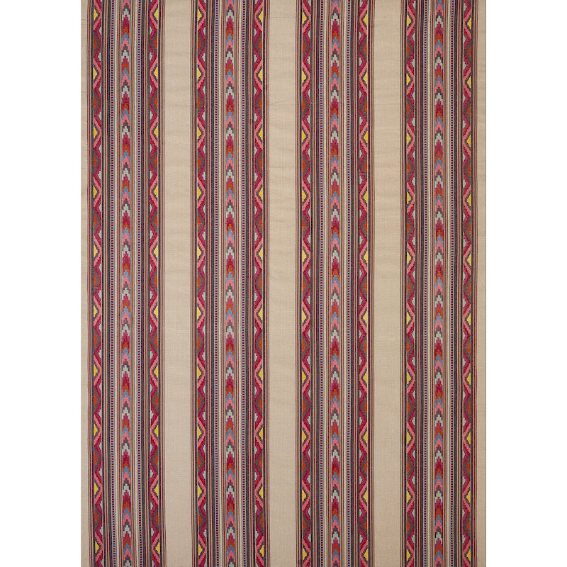 Zarzuela Stripe Embroidery Fabric, Multicolor