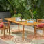 Table de salle à manger d'extérieur en bois d'acacia extensible, teck-1546088626