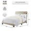 Structure de lit en tissu avec tête de lit ajustable Winston Porter-709296191-709296180