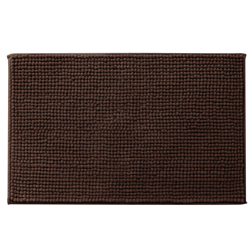 Tapis pour salle de bain Croley Luxury Chenille, Chocolat, L 20 po x L 32 po