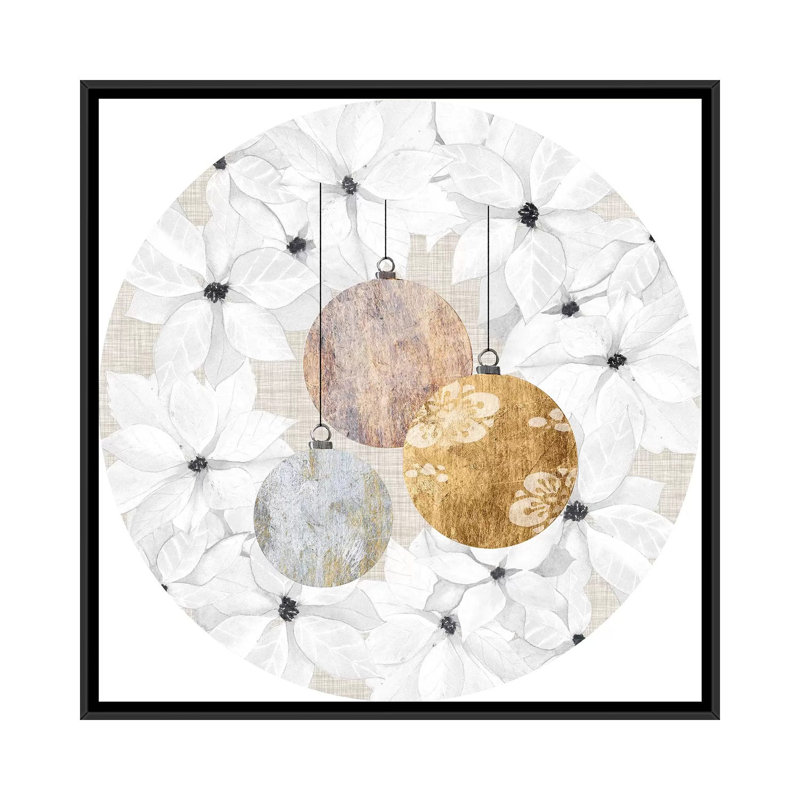 Imprimé sophistiqué «Christmas Collection» par Grace Popp - reproduction, Pas de tapis, H 18 po x l 18 po x 1,5 po