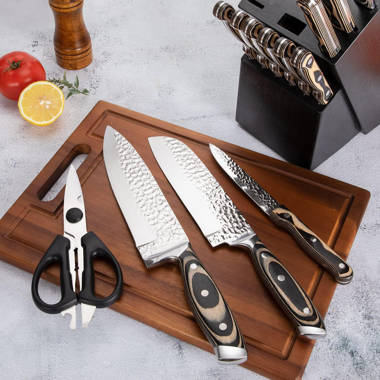 Wuyi 14 Piece Stainless Steel Knife Block Set