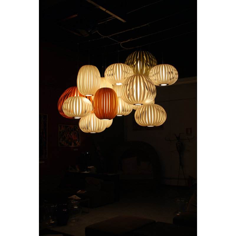 Poppy 1 - Light Pendant, E26/Medium, 16.9" H x 24.8" W x 24.8" D, Sea Blue