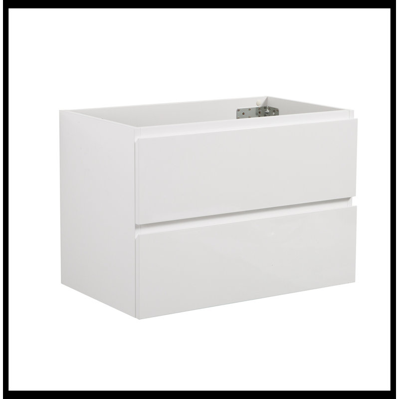 Base de meuble-lavabo Saha seulement, Blanc, H 20,5 po x l 29,7 po x P 17,9 po