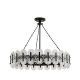 Laura Kirar Rondelle 8 - Light Unique / Statement Drum Chandelier