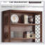 Bibliothèque vintage Mid-Century à 6 niveaux avec design en X, rangement durable et élégant pour la maison et le bureau