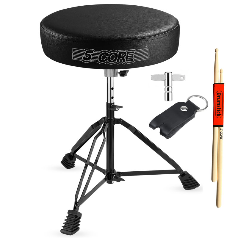 Siège de tambour réglable 5 po Drum Throne, Rouge