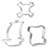 CookieCutter.com 3 -Piece Non-Stick Cookie Cutter