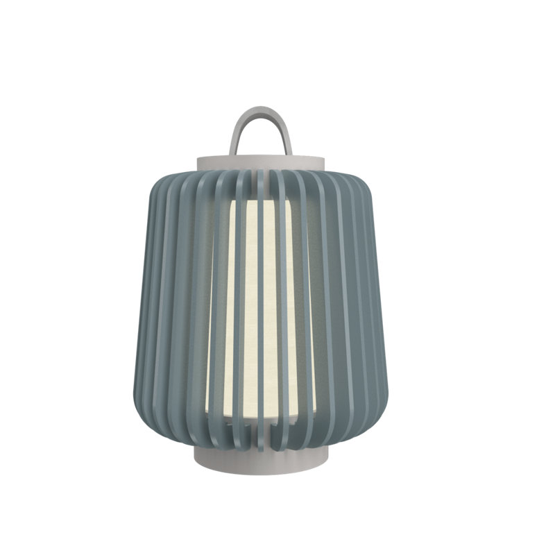 Stecche Di Legno Desk Table Lamp, Imbuia, 9.06" H x 7.87"W x 7.87" D