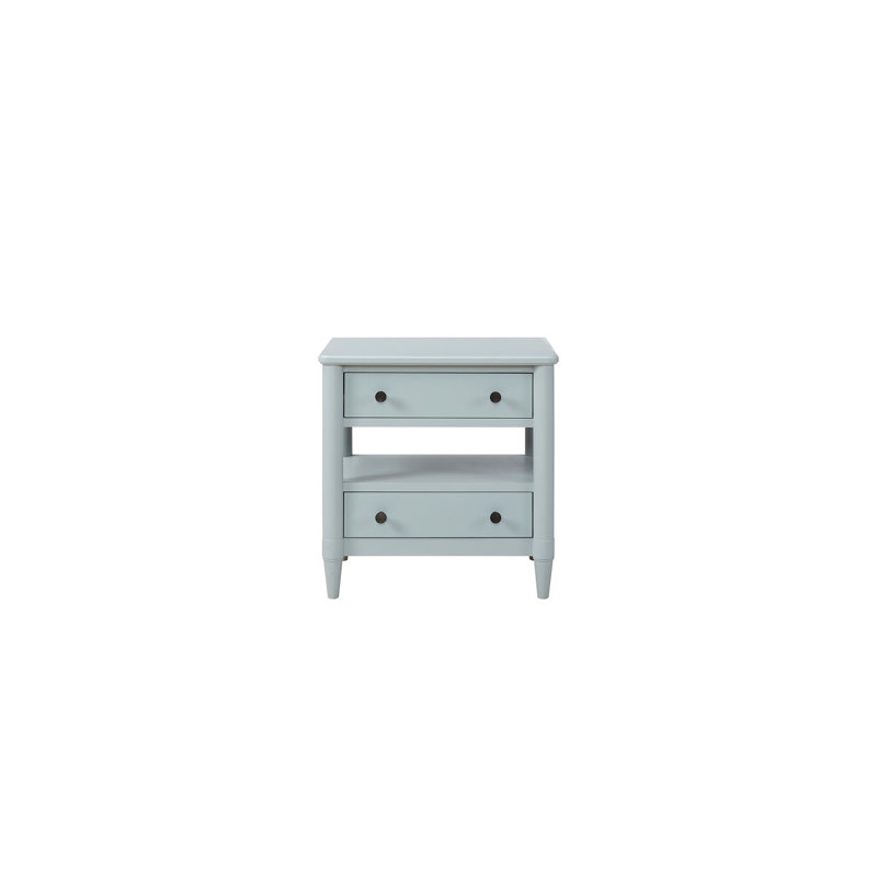 Open Nightstand With 2 Drawers