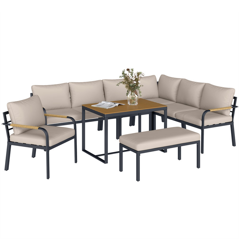 Rattan Sofa Set, Beige