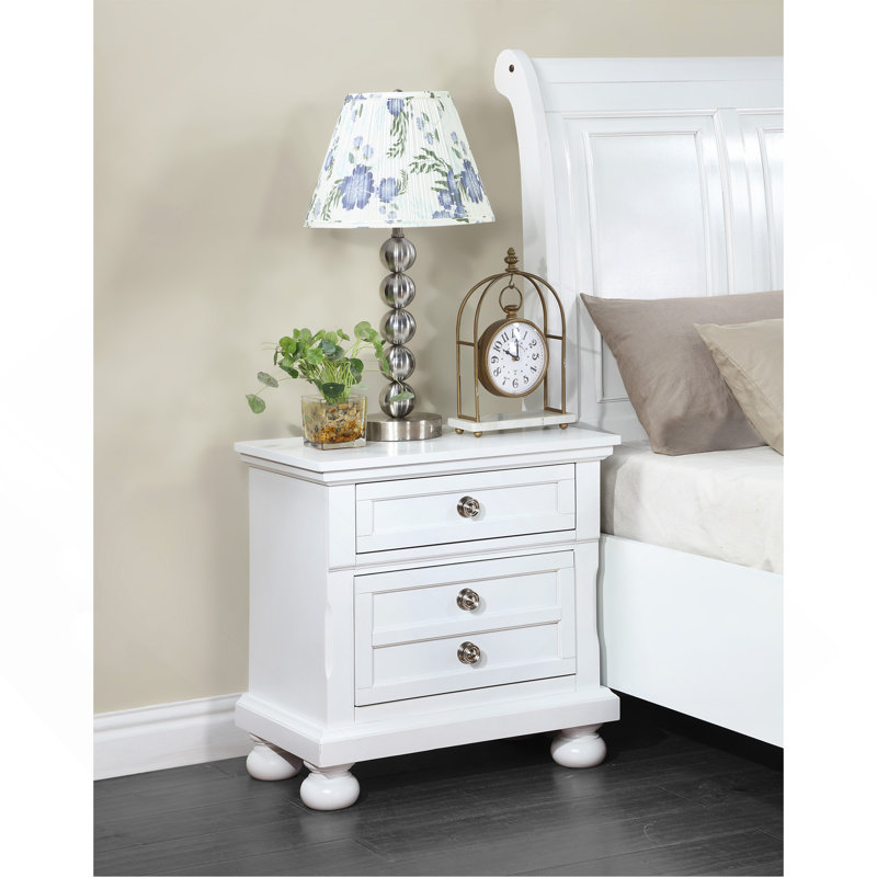 Table de chevet Meade G8905-N, Blanc