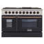 Personnalisé Pro-Style 48 po 6,7 pi cu Cuisinière au gaz autoportante à double four à 8 brûleurs-73306191-90675281