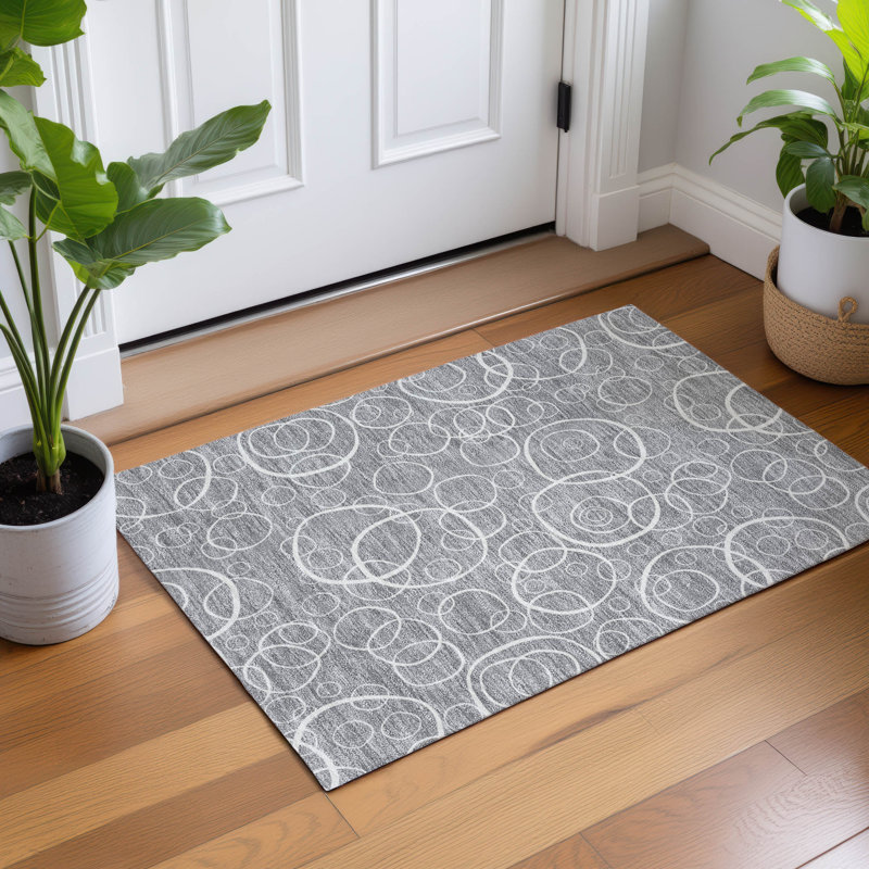 Machine Washable Indoor/Outdoor Orville ACN2407 Geometric Rug, Rectangle 1'8" x 2'6"