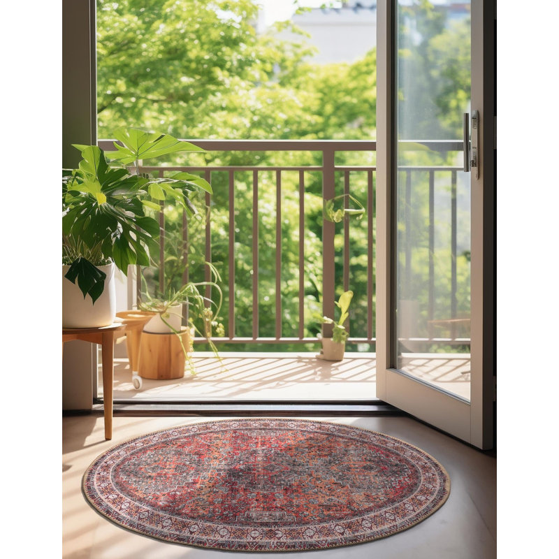 Bungalow Rose Sarah Timeless Rug, Ovale 2 pi x 3 pi 1 po