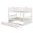 Full Over Full Rubber Wood Bunk Bed With Trundle