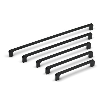 Matt Black Squared Angled D-Bar Handles