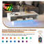 Daphne 108x55x40cm Rectangular Coffee Table with 2 Drawers, LED Lights