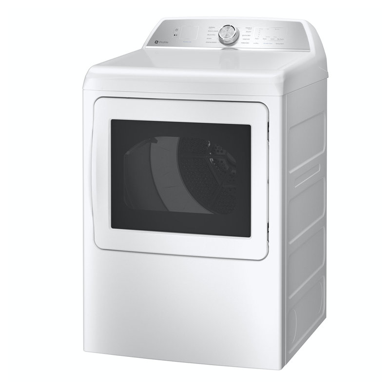 GE Profile™ ENERGY STAR® 7.4 cu. ft. Capacity aluminized alloy drum Electric Dryer with Sanitize Cycle and Sensor Dry, White