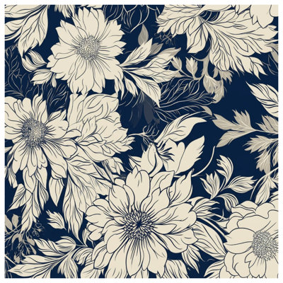 Beige Floral Illustration Comforter