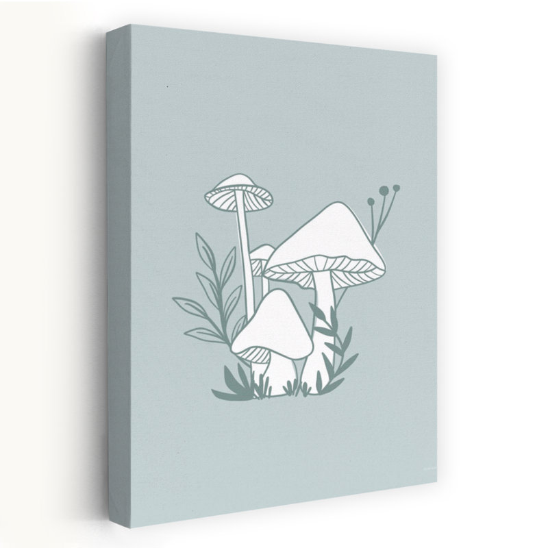 Champignons bleus, art contemporain, architecture naturelle, H 36 po x l 24 po