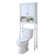 Dorset Over-the-Toilet Space Saver Storage, White - Wall and Base Cabinet Set with Adjustable Shelf, Open Display Shelf, Zinc Metal Hinges, and Nylon Floor Levellers, 27 in. W x 9 in. D