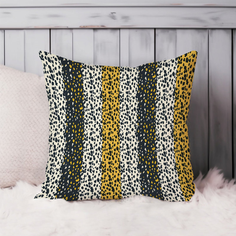 Animal Cheetal Print Stripe Pattern I Modern, 18"H x 18"W