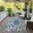 Machine Washable Indoor/Outdoor Bourkelands ACN2334 Floral Rug-1958617484
