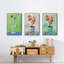 Orange pop encadrée sur toile, 3 pièces-91887504-91887508