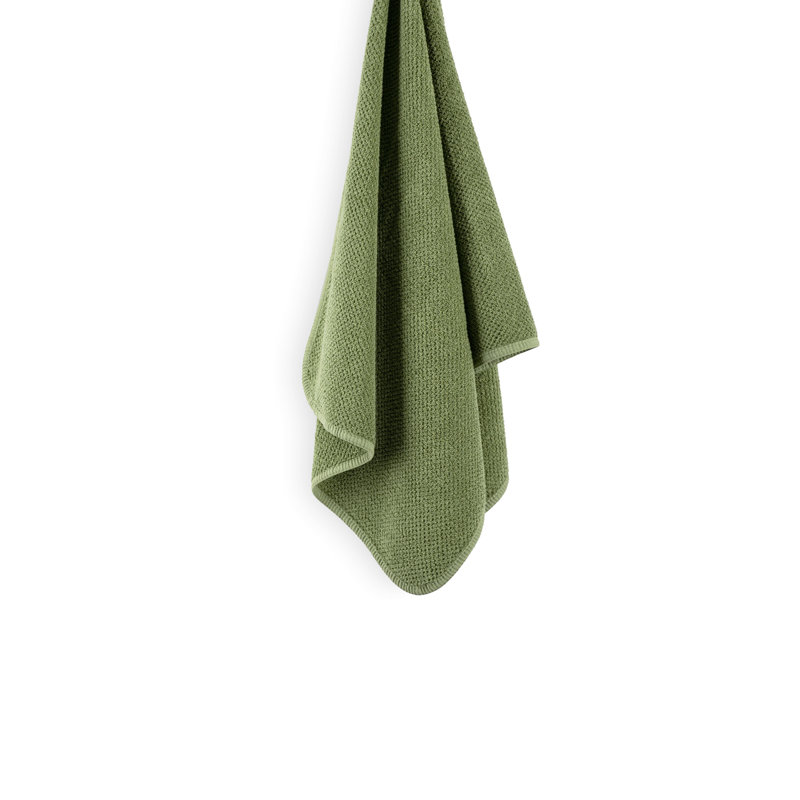 Bee Waffle Waffle Bath Sheet, Jade, Washcloth