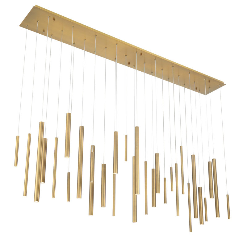 Lustre 30 lumières DEL Santana, Laiton