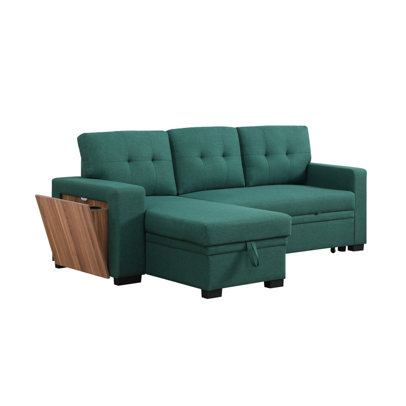 3 - Piece Upholstered Sectional, Green