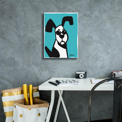 «Dog on Blue» par Irena Orlov, art mural sur toile