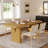 70"W Mid-Century Modern Wood Rectangular Kitchen Dining Table