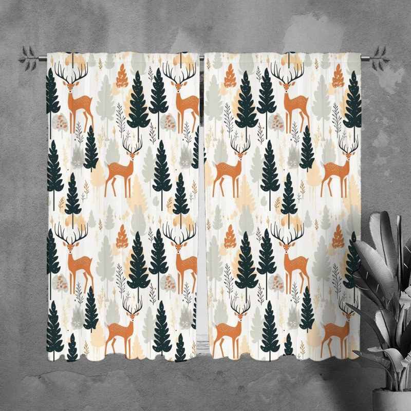 Paire de rideaux obscurcissant en polyester Yveth, L 40 po x L 61 po