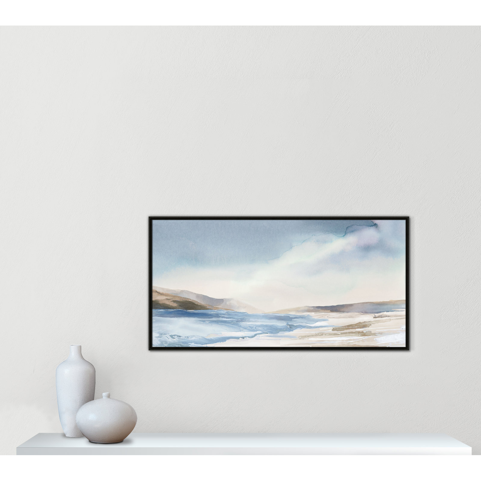 Coralie "Mystic Shores" Print, Espresso, 25.5" H x 49.5" W