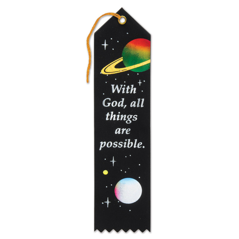 With God All Things Are Possible Ribbon