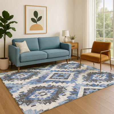 Premium Machine Washable Crestover AMF1878 Aztec Rug