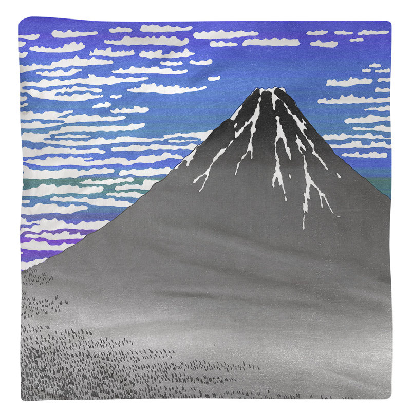 Katsushika Hokusai Cotton Square Napkin, Blue/Purple Sky